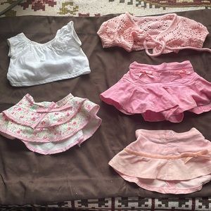 Build a bear skirt and shirt set
